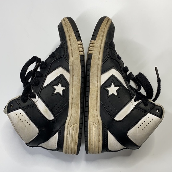 CONVERSE X John VARVATOS JV WEAPON MID HI LEATHER Sneaker Black Youth Size 13 - Picture 3 of 8